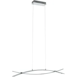 Pendellampe Nevado Weiss/Grau Aluminium/Kunststoff 90 cm 110 cm - Farbe: chrom/weiss - LED - Lichtfarbe: Warmweiss - Pendellampe- LED Energiesparlampe