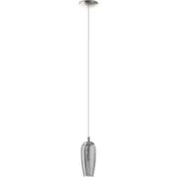 Pendellampe Farsala Schwarz Stahl/Glas 110 cm - LED - Lichtfarbe: Warmweiss - Material: Stahl/ Glas - Pendellampe- LED Energiesparlampe