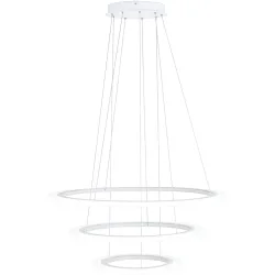 Pendellampe Penaforte Weiss Aluminium/Kunststoff 79 cm 150 cm - LED - Lichtfarbe: Warmweiss - Pendellampe- LED Energiesparlampe