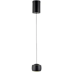 Pendellampe Pero Schwarz Metall 10 cm 220 cm - LED - Lichtfarbe: Warmweiss - Pendellampe- LED Energiesparlampe