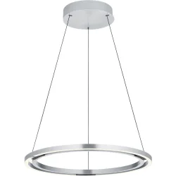 Pendellampe Makka Silber Aluminium 60 cm 150 cm - Farbe: Aluminium eloxiert - LED - Lichtfarbe: Extra warmweiss - Helles Neutralweiss - Pendellampe-
