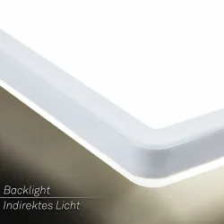 Deckenlampe Emma II Kunststoff weiss 29.3cm - LED - Lichtfarbe: Helles Neutralweiss - Deckenlampe- LED Energiesparlampe