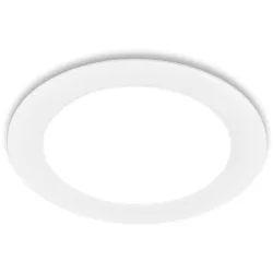 Einbaustrahler Norja Kunststoff weiss Ø22cm - LED - Lichtfarbe: Helles Neutralweiss - Einbaustrahler- LED Energiesparlampe