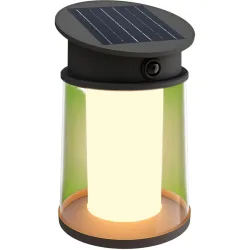 Solarlampe Philips Schwarz Metall 20 cm 31.7 cm - LED - Lichtfarbe: Extra warmweiss - Solarlampe- LED Energiesparlampe