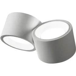 Wandlampe Nasso Weiss Gips/Aluminium 11.9 cm 14.5 cm - LED - Lichtfarbe: Warmweiss - Wandlampe- LED Energiesparlampe