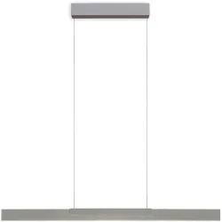 Bopp Pendellampe Nano 2.0 Silber Aluminium 100 cm Höhenverstellbar (manuell) - LED - Lichtfarbe: Extra warmweiss - Pendellampe- LED Energiesparlampe