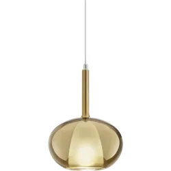 Giberti Luce Pendellampe Carina Grau Glas 22 cm 33.5 cm - Pendellampe