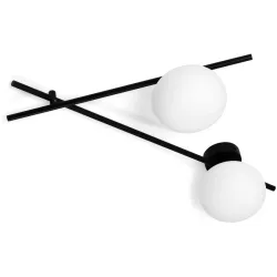 URBAN Wandlampe Mikado Schwarz Aluminium/Glas 78 cm 77 cm - Wandlampe