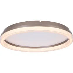 Deckenlampe Gallia Aluminium/Acryl grau gebürstet Ø60cm - LED - Deckenlampe- LED Energiesparlampe