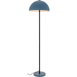 Stehlampe Kyoto Kunststoff/Metall blaugrau E27 - Stehlampe