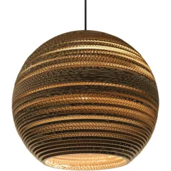 Graypants Pendellampe Moon Braun Karton Ø 45cm E27 - Pendellampe