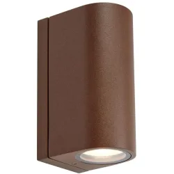 Wandlampe aussen Markslöjd Braun Aluminium Dimmbar B 9 cm IP65 2er Set