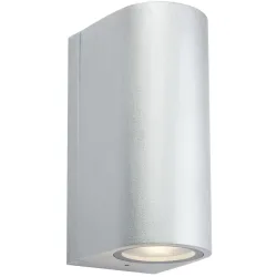 Wandlampe aussen Markslöjd Silber Aluminium Dimmbar B 9 cm IP65 2er Set
