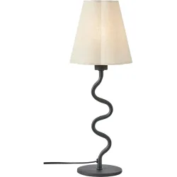 Tischlampe Markslöjd Schwarz/Beige Eisen/Glas H 41 cm