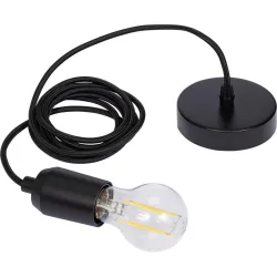 Lampenfassung Industrial Schwarz Metall 4 cm - Lampenfassung
