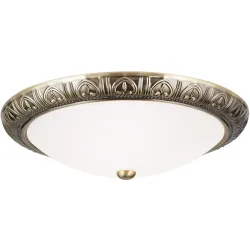 Deckenlampe Pankok Bronze Stahl/Glas 38 cm 11 cm - Material: Glas/Stahl - Deckenlampe
