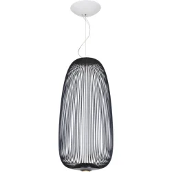 Foscarini Pendellampe Spokes MyLight 1 Grau Aluminium/Stahl 33 cm 71 cm - Farbe: graphit - LED - Lichtfarbe: Extra warmweiss - Pendellampe- LED