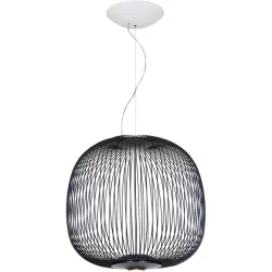 Foscarini Pendellampe Spokes MyLight 2 midi Grau Aluminium/Stahl 45 cm 45 cm - Farbe: graphit - LED - Lichtfarbe: Extra warmweiss - Pendellampe- LED