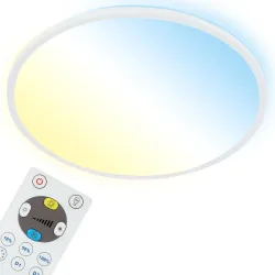 Deckenlampe Emma Kunststoff weiss Ø 42 cm - LED - Lichtfarbe: Warmweiss - Kaltes Tagesweiss - Deckenlampe- LED Energiesparlampe
