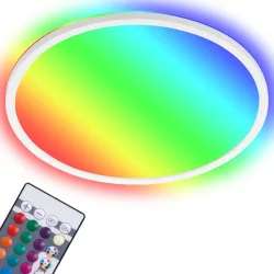 Deckenlampe Emma Kunststoff weiss RGB Ø 42 cm - LED - Lichtfarbe: Helles Neutralweiss - Deckenlampe- LED Energiesparlampe
