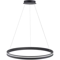 Pendellampe Q-Vito Bronze Eisen 59 cm 120 cm - Farbe: messing matt - LED - Lichtfarbe: Extra warmweiss - Tageslichtweiss - Pendellampe- LED