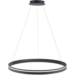 Pendellampe Q-Vito Bronze Eisen 59 cm 120 cm - Farbe: messing matt - LED - Lichtfarbe: Extra warmweiss - Tageslichtweiss - Pendellampe- LED