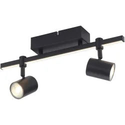 Wandlampe Q-Mia Grau Aluminium 12.5 cm 12.5 cm - Farbe: stahl - LED - Lichtfarbe: Warmweiss - Spot- LED Energiesparlampe