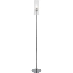 Stehlampe Harmon Transparent/Grau Glas/Metall 13.2 cm 155 cm - Farbe: transparent/anthrazit matt - Material: Metall/Glas - Stehlampe