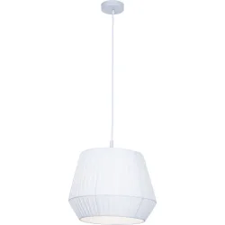 Pendellampe Nasau Weiss Metall/Stoff 35 cm 126 cm - Material: Metall/ Stoff - Pendellampe