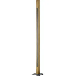HERZBLUT Stehlampe Karl G Braun/Schwarz Holz 21 cm 161 cm - LED - Lichtfarbe: Extra warmweiss - Helles Neutralweiss - Material: Eiche massiv -