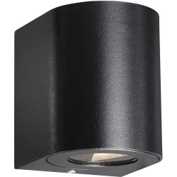 NORDLUX Wandlampe aussen Canto Schwarz Aluminium 8.7 cm 10.4 cm - LED - Lichtfarbe: Extra warmweiss - Wandlampe aussen- LED Energiesparlampe