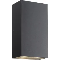 NORDLUX Wandlampe aussen Rold Schwarz Glas/Metall 9 cm 16 cm - LED - Lichtfarbe: Warmweiss - Material: Metall/Glas - Wandlampe aussen- LED