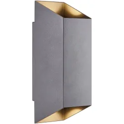 NORDLUX Wandlampe aussen Nico Square Grau Glas 8 cm 23.5 cm - Farbe: anthrazit - Material: Acrylglas - Wandlampe aussen