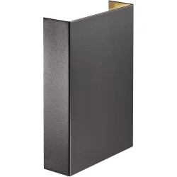 NORDLUX Wandlampe aussen Fold Schwarz/Gold Aluminium 4.5 cm 2 cm - LED - Lichtfarbe: Warmweiss - Wandlampe aussen- LED Energiesparlampe