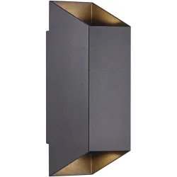 NORDLUX Wandlampe aussen Nico Square Schwarz Aluminium 8 cm 23.5 cm - Wandlampe aussen