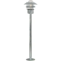 NORDLUX Stehlampe aussen Blokhus Grau Stahl 22 cm 92 cm - Farbe: Verzinkt - Stehlampe aussen