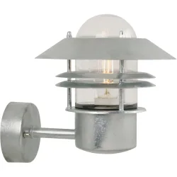 NORDLUX Wandlampe aussen Blokhus Silber Stahl 22 cm 23 cm - Wandlampe aussen