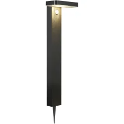NORDLUX Stehlampe aussen Rica Square Schwarz Edelstahl 14 cm 60 cm - LED - Lichtfarbe: Warmweiss - Stehlampe aussen- LED Energiesparlampe