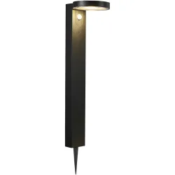 NORDLUX Stehlampe aussen Rica Round Schwarz Edelstahl 15 cm 60 cm - LED - Lichtfarbe: Warmweiss - Stehlampe aussen- LED Energiesparlampe