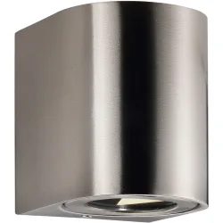 NORDLUX Wandlampe aussen Canto Edelstahl Edelstahl 8.7 cm 10.4 cm - LED - Lichtfarbe: Extra warmweiss - Wandlampe aussen- LED Energiesparlampe