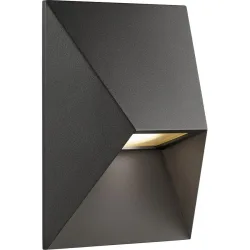 NORDLUX Wandlampe aussen Pontino Schwarz Aluminium 15 cm 19 cm - Wandlampe aussen