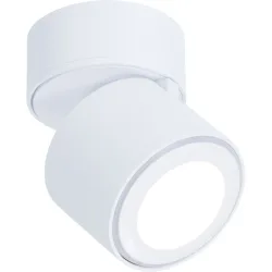 Spot Derby Weiss Metall 8.7 cm 10.9 cm - LED - Lichtfarbe: Warmweiss - Spot- LED Energiesparlampe