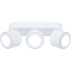 Spot Derby Weiss Metall 27.3 cm 10.6 cm - LED - Lichtfarbe: Warmweiss - Spot- LED Energiesparlampe