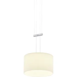 Designer-Pendellampe Bankamp Strada 2.0 Grand Opal aluminium matt 1 dimmbar D 20 cm - Farbe: Silber/Weiss - LED - Lichtfarbe: Extra warmweiss -