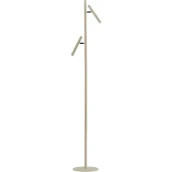 Leselampe Streak Beige Aluminium/Eisen 25 cm 163 cm - LED - Lichtfarbe: Extra warmweiss - Leselampe- LED Energiesparlampe