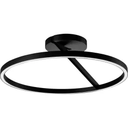 Escale Deckenlampe Vision Schwarz Aluminium 60 cm - LED - Lichtfarbe: Extra warmweiss - Deckenlampe- LED Energiesparlampe