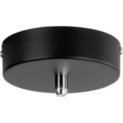 Giberti Luce Baldachin Rosone Schwarz Metall 13 cm - Baldachin