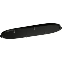 Giberti Luce Baldachin Rosone Schwarz Metall 30 cm - Baldachin
