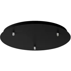 Giberti Luce Baldachin Rosone Schwarz Metall 40 cm - Baldachin