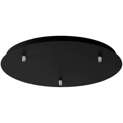 Giberti Luce Baldachin Rosone Schwarz Metall 50 cm - Baldachin